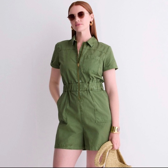 J Crew Army Green Romper - Picture 6 of 6